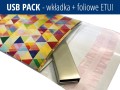 Opakowanie USB-PACK - kartonowa wkładka + foliowe etui. Opakowanie może być wykorzystane do większości pamięci USB dostępnych na rynku.