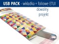 Opakowanie USB-PACK - kartonowa wkładka + foliowe etui. Opakowanie może być wykorzystane do większości pamięci USB dostępnych na rynku.