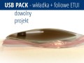 Opakowanie USB-PACK - kartonowa wkładka + foliowe etui. Opakowanie może być wykorzystane do większości pamięci USB dostępnych na rynku.