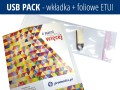 Opakowanie USB-PACK - kartonowa wkładka + foliowe etui. Opakowanie może być wykorzystane do większości pamięci USB dostępnych na rynku.