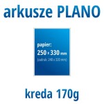 Arkusze PLANO - kreda 170g, format 250x330 mm