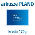 Arkusze PLANO - kreda 170g, format 450x330 mm