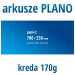 Arkusze PLANO - kreda 170g, format 700x330 mm