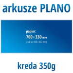 Arkusze PLANO - kreda 350g, format 700x330 mm