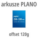 Arkusze PLANO - offset 120g, format 250x330 mm