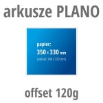 Arkusze PLANO - offset 120g, format 350x330 mm
