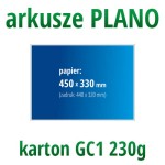 Arkusze PLANO - karton GC1 230g, format 450x330 mm