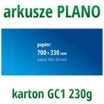 Arkusze PLANO - karton GC1 230g, format 700x330 mm