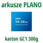 Arkusze PLANO - karton GC1 300g, format 350x330 mm