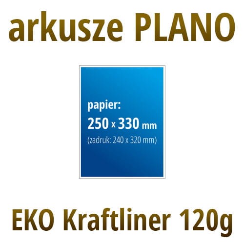 arkusze plano - brązowy EKO Kraftliner  120g