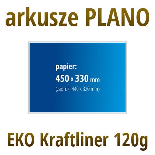 arkusze plano - brązowy EKO Kraftliner  120g