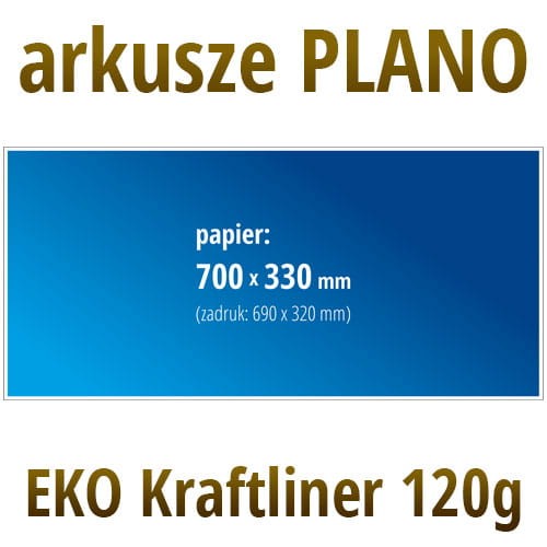 arkusze plano - brązowy EKO Kraftliner  120g