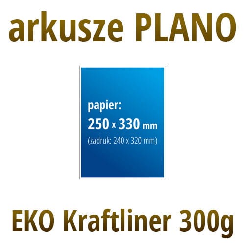 arkusze plano - brązowy EKO Kraftliner  300g