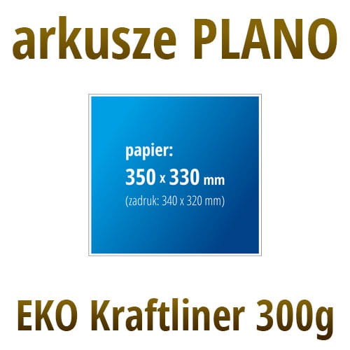 arkusze plano - brązowy EKO Kraftliner  300g