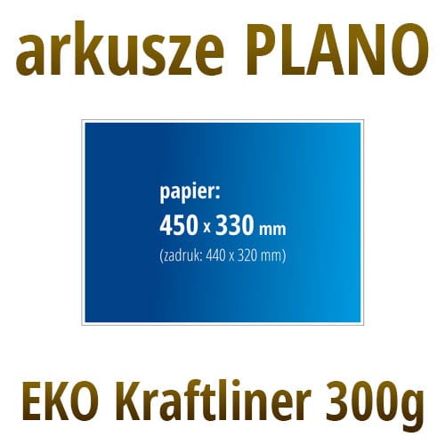 arkusze plano - brązowy EKO Kraftliner  300g
