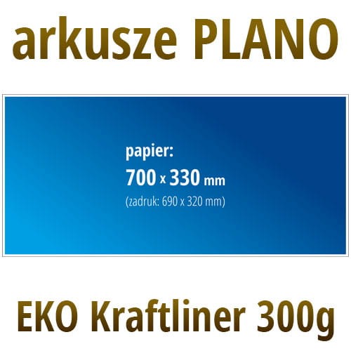 arkusze plano - brązowy EKO Kraftliner  300g