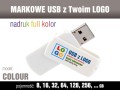 Pendrive COLOUR z nadrukiem full kolor - kolor obudowy: biało-biały