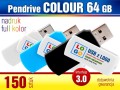 Pendrive COLOUR 3.0, 64 GB z nadrukiem full kolor - komplet 150 szt.