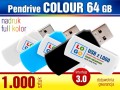 Pendrive COLOUR 3.0, 64 GB z nadrukiem full kolor - komplet 1.000 szt.