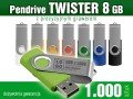 Pendrive Twister 8 GB z grawerem lub nadrukiem full kolor CMYK - pakiet 1.000 szt.
