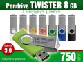 Pendrive Twister 3.0 - 8 GB z grawerem lub nadrukiem full kolor CMYK - pakiet 750 szt.
