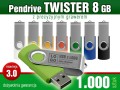 Pendrive Twister 3.0 - 8 GB z grawerem lub nadrukiem full kolor CMYK - pakiet 1.000 szt.