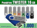 Pendrive Twister 16 GB z grawerem lub nadrukiem full kolor CMYK - pakiet 1.000 szt.