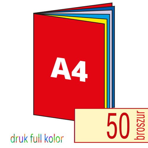 broszury A4 druk full kolor CMYK