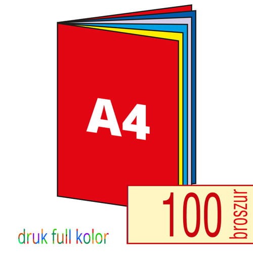 broszury A4 druk full kolor CMYK