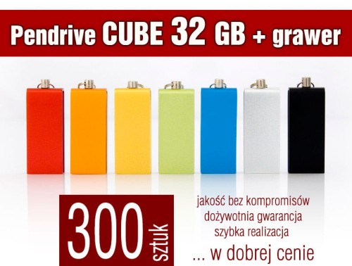 Pendrive CUBE 32 GB z grawerem - komplet 300 szt.