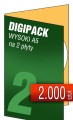 Digipacki WYSOKI A5 - jednołamowe, na 2 płyty - druk cyfrowy pełnokolorowy - 2.000 szt.