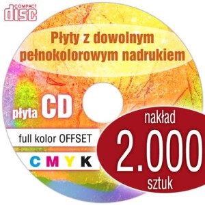 Płyty CD + nadruk offset - pakiet 2.000 szt.