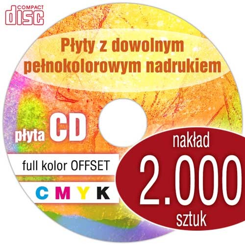 Płyty CD z pełnokolorowym nadrukiem offsetowym - 2.000 szt.