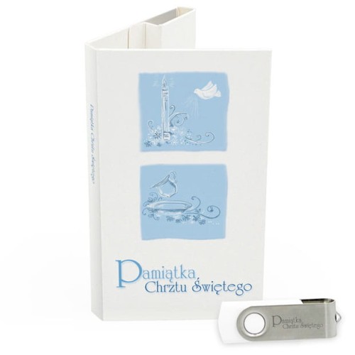 USB PACK - Chrzest - opakowanie na chrzest z pendrive - wzór CH 5003 - Pamiątka Chrztu Świętego