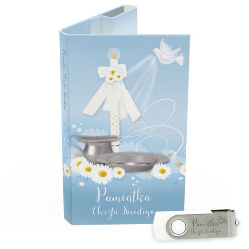 USB PACK - Chrzest - opakowanie na chrzest z pendrive - wzór CH 5007 - Pamiątka Chrztu Świętego