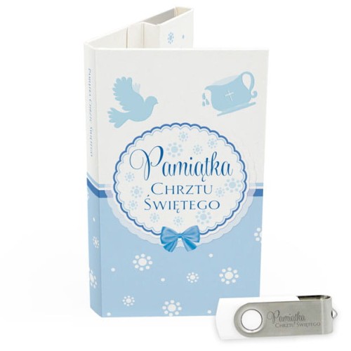 USB PACK - Chrzest - opakowanie na chrzest z pendrive - wzór CH 5010 - Pamiątka Chrztu Świętego
