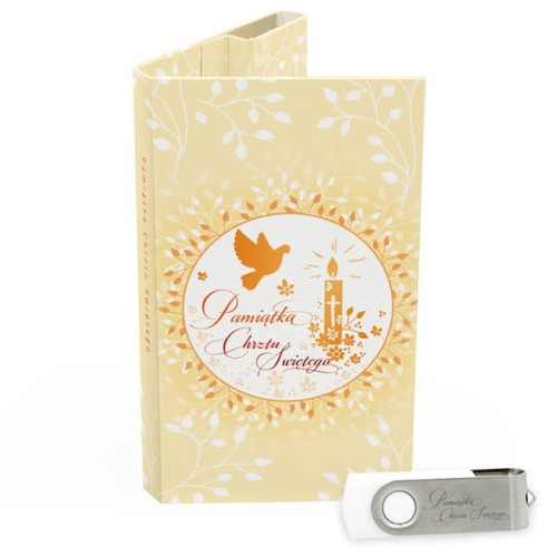 USB PACK - Chrzest - opakowanie na chrzest z pendrive - wzór CH 5012 - Pamiątka Chrztu Świętego