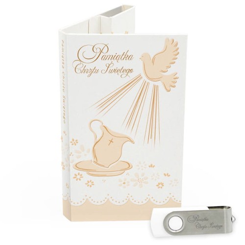 USB PACK - Chrzest - opakowanie na chrzest z pendrive - wzór CH 5013 - Pamiątka Chrztu Świętego