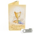 USB PACK - Pierwsza Komunia Święta - opakowanie komunijne + pendrive komunijny - wzór PK 6004 - Pamiątka Pierwszej Komunii Świętej