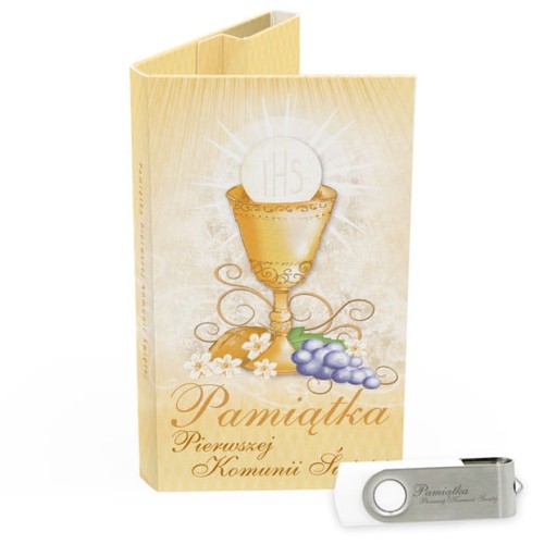 USB PACK - Pierwsza Komunia Święta - opakowanie komunijne + pendrive komunijny - wzór PK 6004 - Pamiątka Pierwszej Komunii Świętej