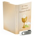 USB PACK - Pierwsza Komunia Święta - opakowanie komunijne + pendrive komunijny - wzór PK 6005 - Pamiątka Pierwszej Komunii Świętej