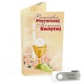 USB PACK - Pierwsza Komunia Święta - opakowanie komunijne + pendrive komunijny - wzór PK 6009 - Pamiątka Pierwszej Komunii Świętej