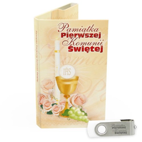 USB PACK - Pierwsza Komunia Święta - opakowanie komunijne + pendrive komunijny - wzór PK 6009 - Pamiątka Pierwszej Komunii Świętej