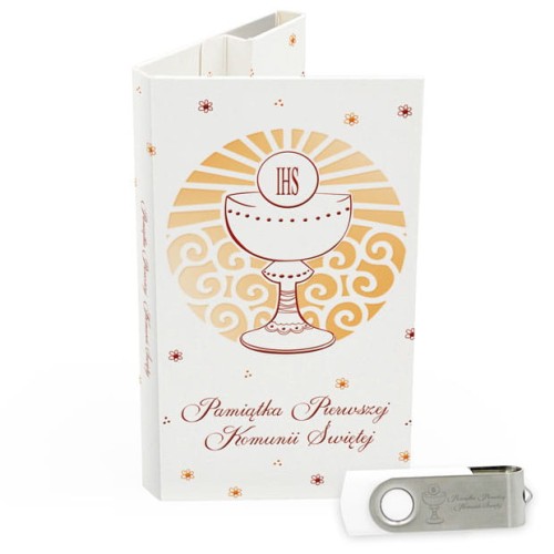 USB PACK - Pierwsza Komunia Święta - opakowanie komunijne + pendrive komunijny - wzór PK 6011 - Pamiątka Pierwszej Komunii Świętej