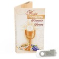 USB PACK - Pierwsza Komunia Święta - opakowanie komunijne + pendrive komunijny - wzór PK 6012 - Pamiątka Pierwszej Komunii Świętej