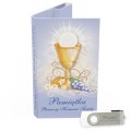 USB PACK - Pierwsza Komunia Święta - opakowanie komunijne + pendrive komunijny - wzór PK 6015 - Pamiątka Pierwszej Komunii Świętej