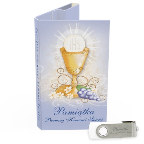 USB PACK - Pierwsza Komunia Święta - opakowanie komunijne + pendrive komunijny - wzór PK 6015 - Pamiątka Pierwszej Komunii Świętej