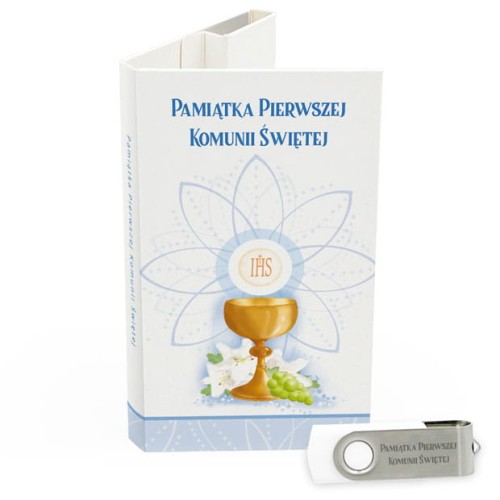 USB PACK - Pierwsza Komunia Święta - opakowanie komunijne + pendrive komunijny - wzór PK 6028 - Pamiątka Pierwszej Komunii Świętej