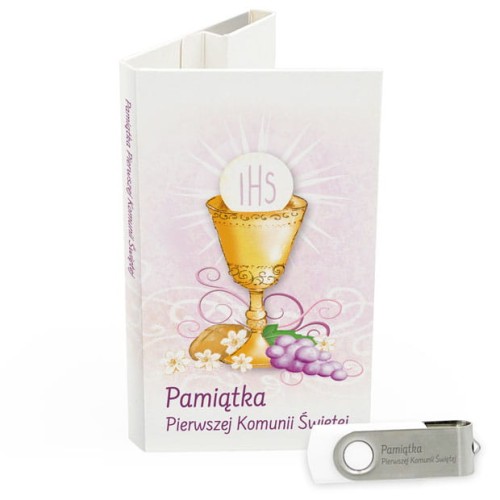 USB PACK - Pierwsza Komunia Święta - opakowanie komunijne + pendrive komunijny - wzór PK 6016 - Pamiątka Pierwszej Komunii Świętej