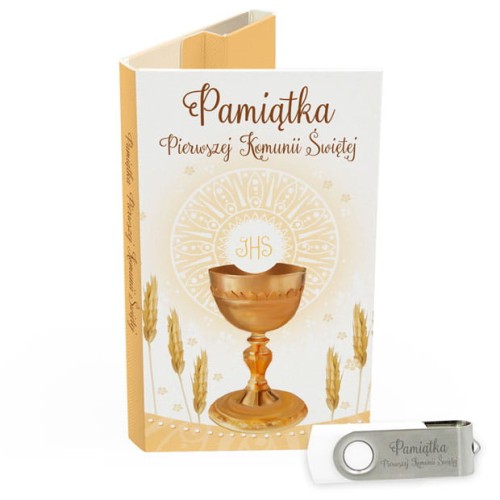 USB PACK - Pierwsza Komunia Święta - opakowanie komunijne + pendrive komunijny - wzór PK 6020 - Pamiątka Pierwszej Komunii Świętej